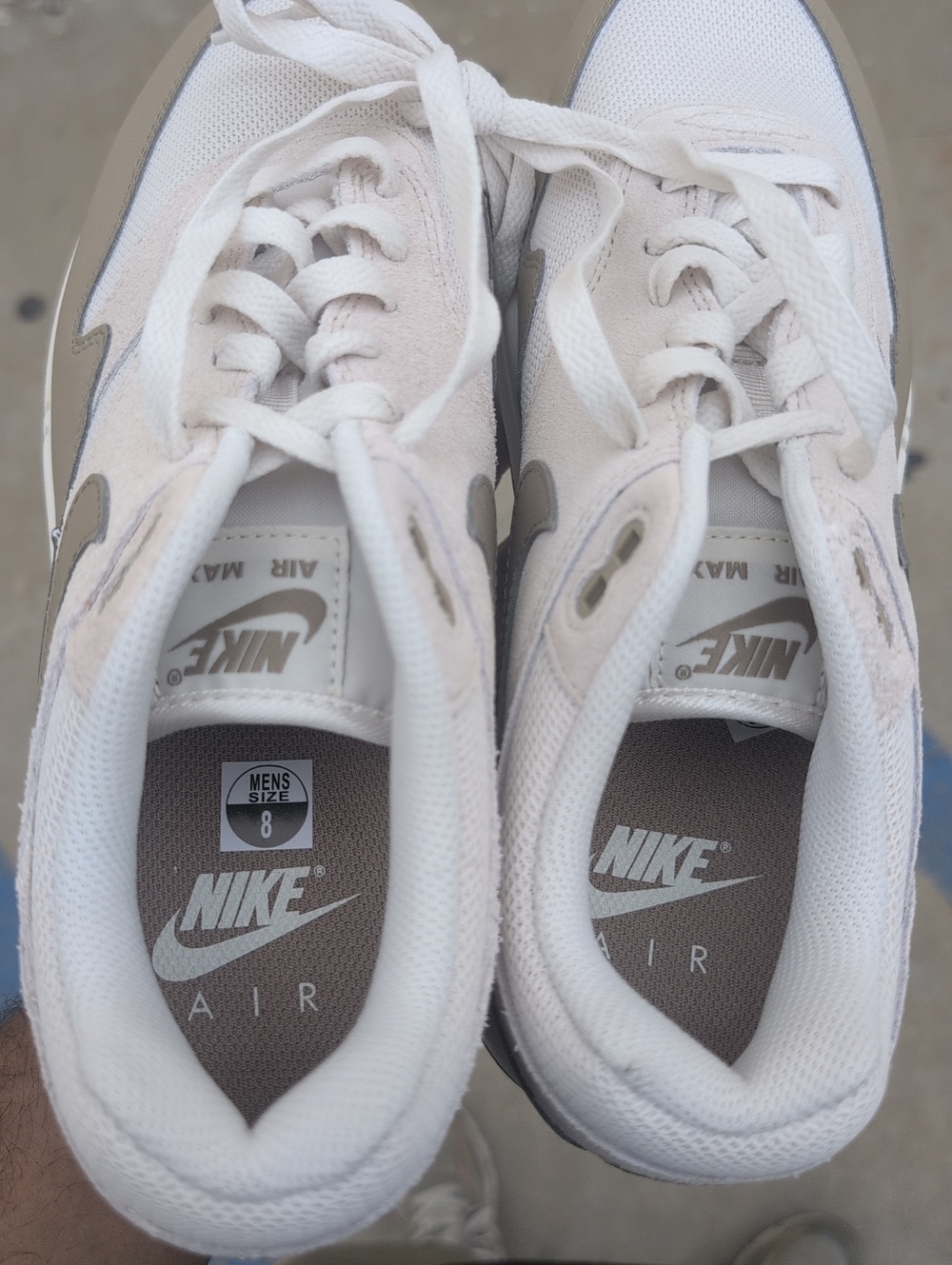 Men's Nike Air Max 1 Essential Phantom Light Orewood Brown Size 8 NWOB - Picture 4 of 6